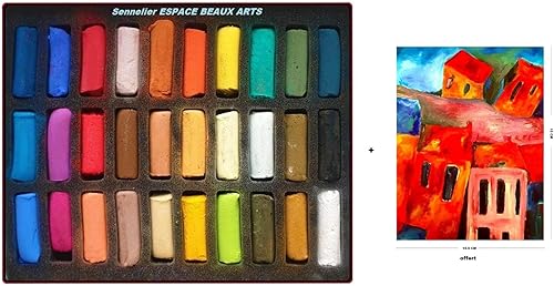Sennelier ensemble de Pastel secs 30 demi-pastels tendres'à l'écu' Pastel Extra Fins et 1 cartes postales EMI Craft - Nail Gallerys