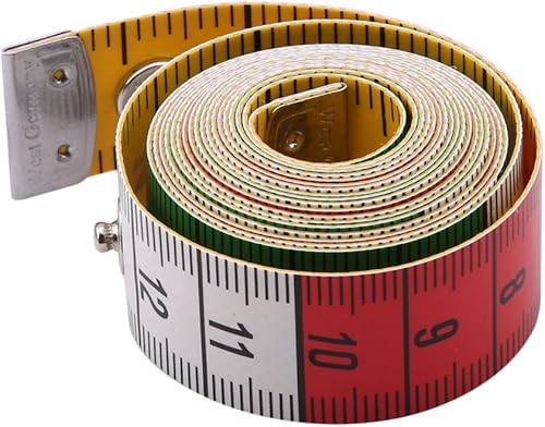 HENGSONG 150cm 60 Pouce Doux Corps Mesure Ruban Mètres à Ruban pour Couture sur Mesure Couturière Tissu Règle, La Couleur - Nail Gallerys