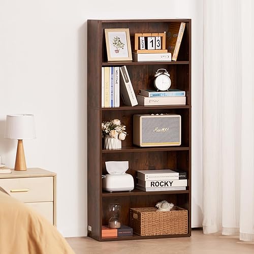 VEVOR Bibliothèque étroite à 8 Niveaux, bibliothèque de Rangement Haute Ouverte en Bois avec étagère réglable en Hauteur, 180 cm, étagère de Rangement autoportante pour Chambre, Salon, Bureau, Blanc - Nail Gallerys