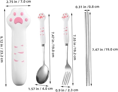 Ciieeo Ensemble De Portables En Acier Inoxydable Fourchette Cuillère Ustensiles Réutilisables Pour L'extérieur - Nail Gallerys