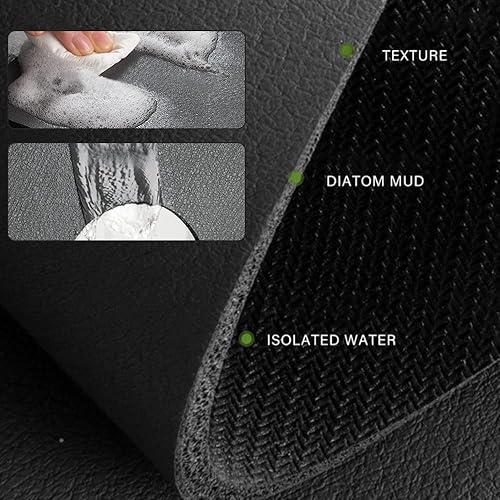 Frunimall Tapis de Robinet en Silicone,pour Robinet de Terre de diatomées,séchage Rapide,évier de Cuisine,Protection Anti-éclaboussures,pour Cuisine,Salle de Bain,Outils de Salle de Bain (Gris) - Nail Gallerys