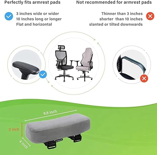 HiCOZZIE Lot de 2 coussins ergonomiques pour accoudoirs de chaise de bureau pour soulager la pression des coudes et des avant-bras - Nail Gallerys