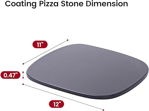 ROCKSHEAT Pierre à pizza, forme unique, 40 x 30 cm, pierres à pizza pour four, gril, barbecue, pierre de cuisson robuste avec revêtement en céramique pour pizza, pain et biscuits, design irrégulier - Nail Gallerys