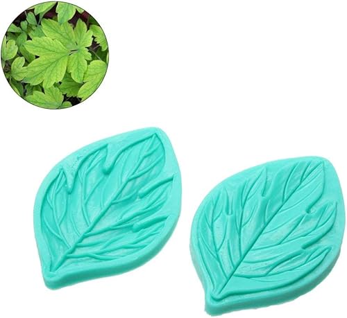 Casecover 2 Pièces/Set Silicone Fondant De Décoration De Gâteau Outils De Petit Gâteau Faire Gum Pâte Florale De Rose Pivoine Pétale Feuille Veiner Moule en Silicone Accessoires De Cuisine - Nail Gallerys