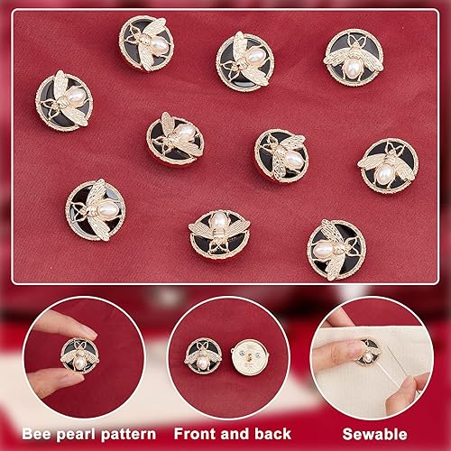 NBEADS 40 Pcs 20 Styles Chemise Broche Boutons, Coudre en Faux Boutons Imitation Perle Strass Boutons de Broche de Sécurité pour Vêtements de Bricolage Cardigan Robe Fournitures de Décoration - Nail Gallerys