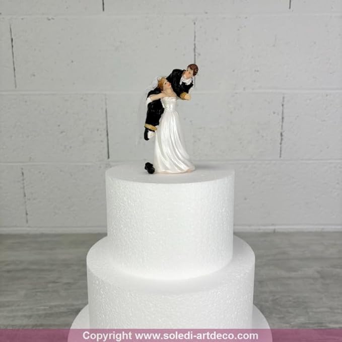 Artif Couple de mariés Comique en résine, Hauteur 11,5 cm, Figurines pièce montée drôle, gâteau de Mariage Humoristique - Nail Gallerys