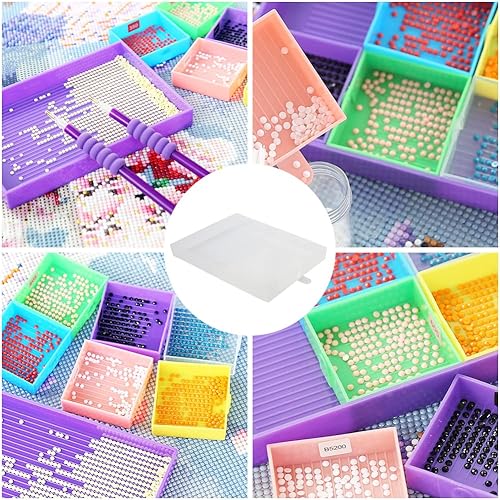 Starnearby Plateau pour Diamond Painting, Organisateur de Perles Diamant, Outils de Broderie Diamant, Diamond Painting Plateau Organisateur avec Stylo Diamond Painting et Accessoires de Peinture - Nail Gallerys