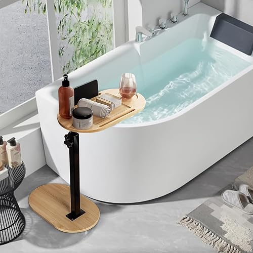Plateau de baignoire réglable en hauteur, plateau sur pied pour baignoire | Table autonome avec hauteur réglable, table pour bain à remous, économie d'espace, organisateur antidérapant - Nail Gallerys
