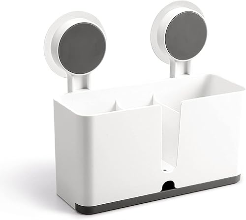 Organisateur D'éVier Plastic Plastic Sink Organisateur D'éVier Cuisine Plastic Panier à Vaisselle Pour éGouttoir De Cuisine à Suspendre Avec 2 Ventouses Pour éPonge, Brosse, Grattoir, Baguettes - Nail Gallerys