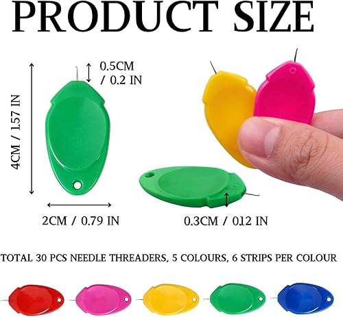 KEYRI 30 Pièces Enfile-Aiguilles en Plastique, DIY Enfile-Fil Multicolore Enfileur Aiguille a Coudre Plastique Fil Enfile-Aiguille à Coudre Point de Croix Enfile-Aiguilles pour Coudre à Main (30) - Nail Gallerys