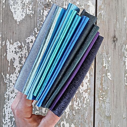 La Garzarara - Chutes de Cuir Rouge et Rose - Effet Miroir - Minimum 12x15 cm - 0,300 kg - Sélection Aléatoire pour Artisanat, Couture et Créations Fait-Main - Métallisés, Lisses ou Non - B1515 - Nail Gallerys