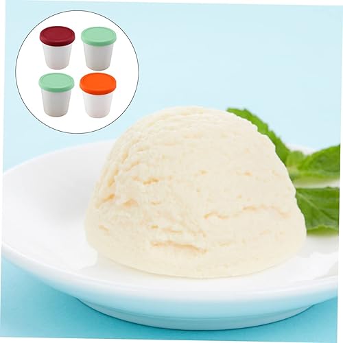 Alipis 1 Jeu Coupe De Glace Dessert Contenants De Crème Glacée Petit Pot De Glace Boite Rangement Refrigerateur Bouteille D'emballage De Crème Glacée Conteneurs De Congélateur Pp 4 Pièces - Nail Gallerys