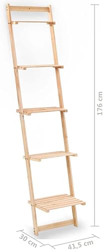 vidaXL Étagère Murale Échelle Escalier de Rangement Bibliothèque Bois de Cèdre - Nail Gallerys