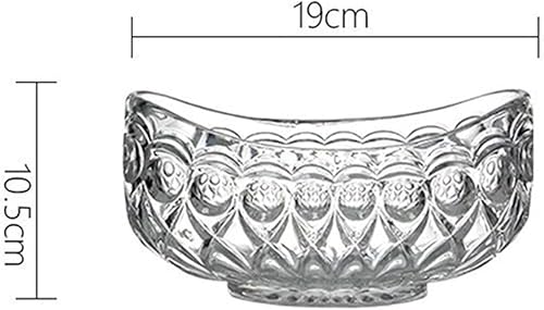 Coupe à fruits en verre, Bol à fruits en verre, bols en verre, bol à fruits estampé en verre de cristal délicat, bol de service de bateau décoratif, boîte à bonbons, usage quotidien domestique, vaisse - Nail Gallerys