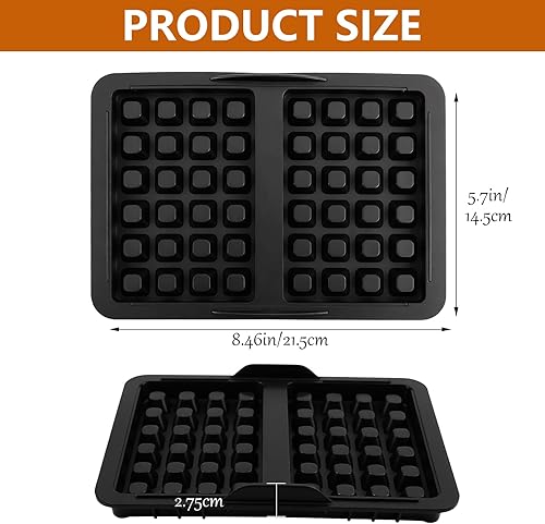 Lot de 2 accessoires de friteuse à air chaud, en silicone, moule gaufré belge pour Ninja AF300EU, AF400EU, AF451EU, AF500DE, SL400EU, réutilisables, accessoires de friteuse à air chaud Dual Zone pour - Nail Gallerys