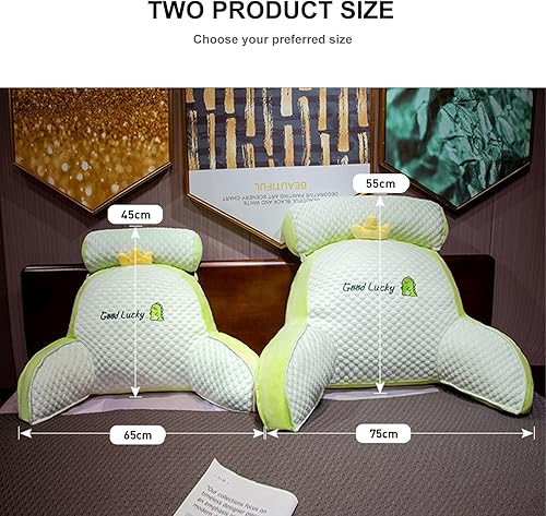 LANPEW Oreiller de Lecture, Coussin Support Lombaire avec Mousse Déchiquetée à mémoire de Forme Excellent pour S'asseoir et Lire ou Jouer Convient aux mineurs (Peluche de Haricots Gris, 65 * 45cm) - Nail Gallerys