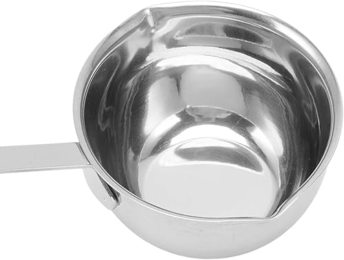 QANYEGN Casserole en Acier Inoxydable, Casserole De Mesure pour Chauffe-Beurre, Mini Pot à Lait, Pot Chauffe-Lait avec Fond Plat à Induction(300ml) - Nail Gallerys