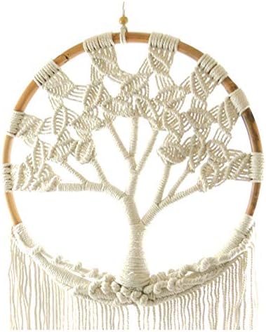 Décoration Murale Bohème Arbre de Vie en macramé ⌀43cm. - Nail Gallerys