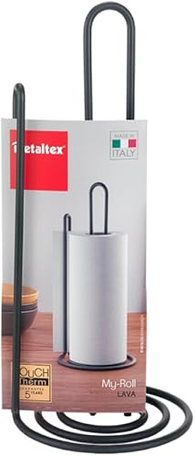Metaltex Easy-Roll Paper Towel Roll Holder Under Shelf 35 x 18 x 10 cm Black - Nail Gallerys