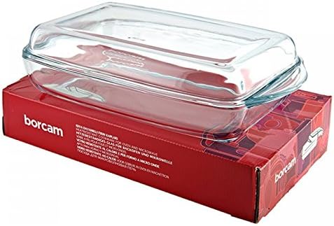 Pasabahce Borcam Plat à four en verre avec couvercle 2 l - Nail Gallerys