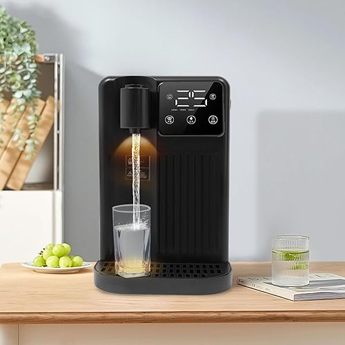 1700W Distributeur d'eau Chaude Instantanée Distributeur Eau Chaude Fontaine Eau Fraiche avec Bac Goutte à Goutte et Affichage LED Capacité 3L Smart Table Water Dispenser,pour Bureau,Cuisine (Noir) - Nail Gallerys