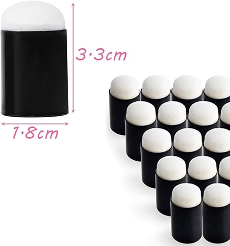 Trsnzul Éponges à Doigts Daubers 16 Pièces Outils Doigts Éponge Kit Eponge Doigt Daubers Éponges de Doigts Peinture Éponge Kit Éponges à Doigts pour Peinture Éponges pour Doigts pour Peinture - Nail Gallerys