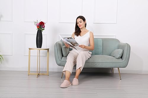 Leewadee Vase Decoratif A Poser Au Sol - Vase pour Fleurs Ou Pampas, 34 cm Haut, Blanc, Résine - Nail Gallerys