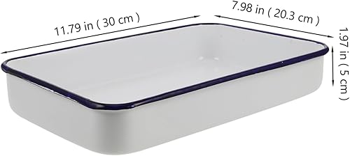 Gatuida Plat De Cuisson En Émail Plat À Rôtir Grand Plat À Rôtir Plat À Four Plat À Rôtir Avec Couvercle Plaques De Cuisson Pour Four Plat À Rôtir En Émail Plaque À Rôtir - Nail Gallerys