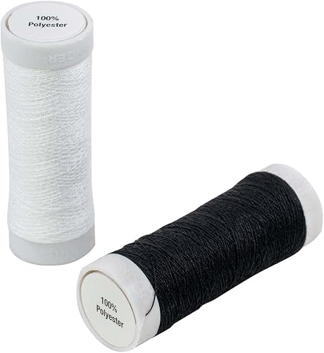 Singer All-Purpose Polyester Thread 200yd 2/Pkg-Black & White 60450 - Nail Gallerys