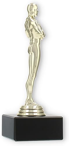 Helm Pokale Figurine Viktor'trophée de cinéma' Grande sur Socle en marbre avec textes personnalisés gravés, 18 cm - Nail Gallerys