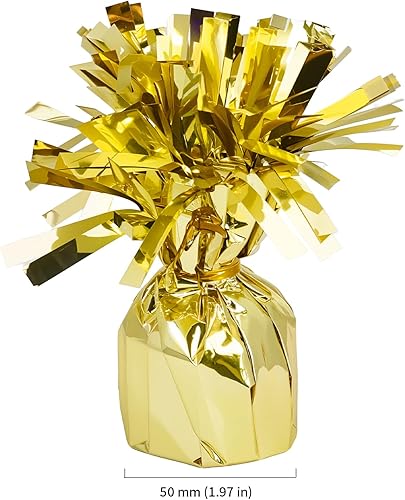 JIEHIN Lot de 24 poids de ballons dorés et argentés pour ballons à l'hélium, en aluminium doré, pour décoration de mariage, anniversaire, fête - Nail Gallerys