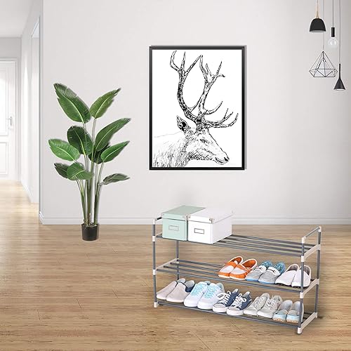 WOLTU Étagère à Chaussures Porte-Chaussures XXL 3 Niveaux pour 15 Paires de Chaussures,92x30x54cm,Beige - Nail Gallerys