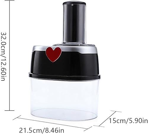 Lightakai - Coupe-légumes électrique, 2 l, trancheuse multifonction en spirale, coupe-légumes électrique, avec 4 lames en acier inoxydable - Nail Gallerys