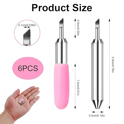 6 Lames de Coupe 30° pour Cricut Joy, Lames de Rechange en Carbure, Compatible avec Machines de Découpe Numérique, Idéales pour Papier, Film, Carton et Autocollants - Nail Gallerys