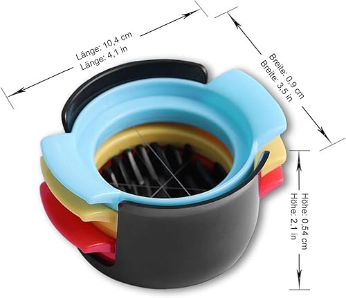 3 en 1 Coupe Oeufs, Coupe-œufs en Acier Inoxydable, Trancheuse D'oeufs, Coupe Oeufs Durs pour Couper les œufs Cuits, les Fraises, les Kiwis - Nail Gallerys
