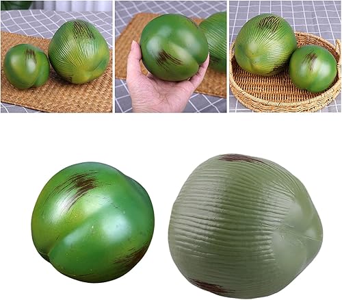Bireet Modèle de noix de coco réaliste - Décoration unique - Grandes noix de coco artificielles pour maisons et lieux élégants - Nail Gallerys