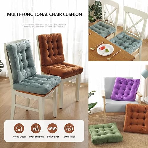 Galette De Chaises CarréEs 45x45, Coussin Ergonomique Chaise Bureau Velour, Double Face Velours Coussins De Chaise D'IntéRieur Bureau Epais Ferme 8cm Doux Confortable Anti-DéFormation Pourpre 1 - Nail Gallerys
