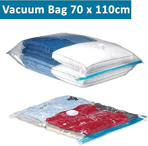 Sac de rangement sous vide pour vêtements et linge de lit - Économiseur d'espace - Réutilisable - Pour vêtements (1 x grand) - Nail Gallerys