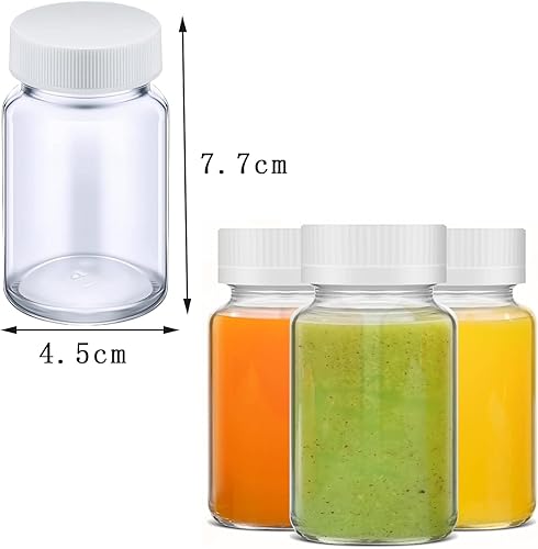 KPYZLBD Lot de 10 petites bouteilles en verre à remplir, avec couvercle, 60 ml, à remplir avec étiquettes et stylo, mini petits bocaux pour gingembre, jus de fruits, confitures ou autres boissons - Nail Gallerys