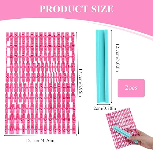 Tampon à Biscuits Alphabet, Lot de 150 Tampons à Biscuits avec Lettres, Chiffre et Symboles, Tampon Fondant Timbres, Embosseur Biscuit pour Fondant Gâteau Sauce Au Sucrem Outils de Cuisson - Nail Gallerys