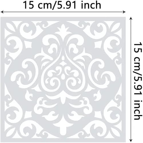 16 Pièces Plastique Modèle de Peinture Créatif, Pochoirs de Peinture Mandala, pochoirs en Plastique pour Enfants, 16 Formes, Accessoires de Peinture pour Bricolage, Scrapbooking - Nail Gallerys