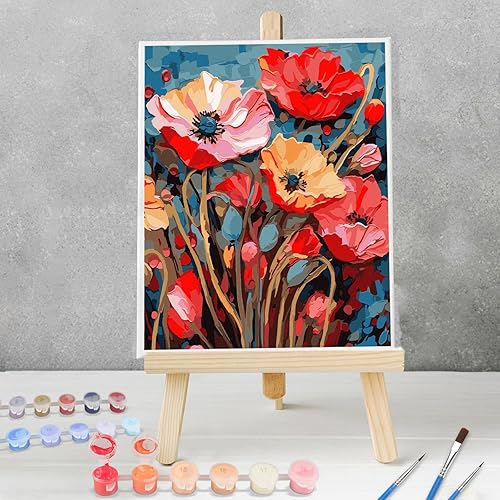 KEYIFA Peinture par Numéros pour Adulte, Livres sur Pierres Kits de Peinture au Numéro avec Peinture Acrylique et Pinceaux, DIY Creatif Toile Peinture à l'huile, Décoration de Maison 30x40cm - Nail Gallerys