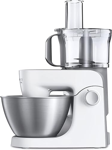 Kenwood Robot Pâtissier MultiOne KHH323WH, Kit Pâtisserie, Bol Multifonction + 3 Disques et Couteaux, Hachoir, Blender Verre, Presse-Agrumes, 1000 W, Bol 4,3 Litres, Plastique, Blanc - Nail Gallerys