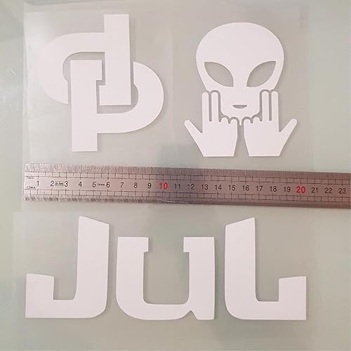 Kit de Flocage Textile, Motifs JUL 20cm, DP 10cm, OVNI 10cm, Transfert Blanc pour Personnalisation (Or) - Nail Gallerys