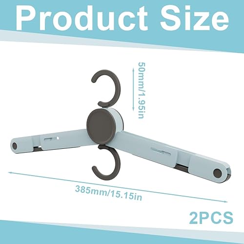 VPOUERY 2 pièces Cintres de Voyage Pliables avec Design Allongé Cintres Résistants et Léger Cintres Portables pour Vêtements et Chaussettes - Nail Gallerys
