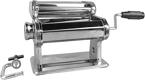 Machine à Pâtes, Rouleau de Pâte à Pizza, Rouleau de Pâte à Manivelle en Acier Inoxydable avec 7 Réglages d'épaisseur, Rouleau de Pâte de 0,5 à 2,5 Mm pour la Cuisine à Domicile - Nail Gallerys