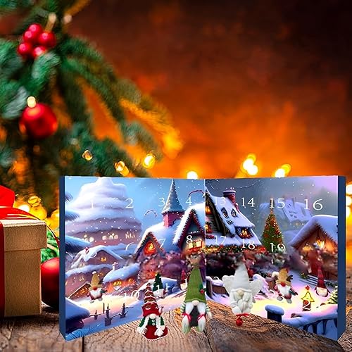 WTZWYFWJ Calendrier de L Avent Gnome 2024,Gnome Calendrier de L'Avent 2024,Calendrier Compte À Rebours de Noël 2024,Pendentifs De Poupées Gnomes À Collectionner,Cadeau De Noël Pour Les Et Les Adultes - Nail Gallerys