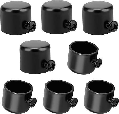 FDDU 8 Pièces Bouchon De Tringle À Rideau Embouts, Embouts De Tringle à Rideau Cylindriques, Tringle à Rideau Embouts Métalliques, avec Vis, pour La Maison, Les Rideaux, Raccords De Tringles Romaines - Nail Gallerys
