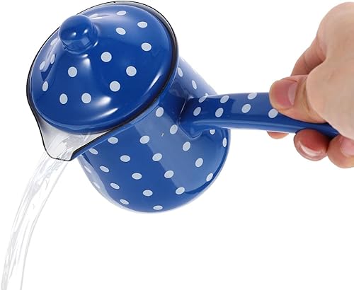 RYQZOVKX Cafetière Turque – Bouilloire à café en émail de 700 ML for café Turc Authentique, cafetière rétro avec Longue poignée - Nail Gallerys