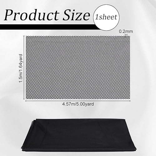 OLYCRAFT 4.6 m Noir Tissu Net Extensible Maille Polyester Tissu Polyester Spandex Maille Pure Tulle Dentelle Tissu pour Emballage Cadeau Bricolage Couture Artisanat Décorations de Fête de Mariage - Nail Gallerys